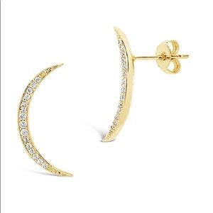 Sterling Forever Sterling Silver Crescent Moon